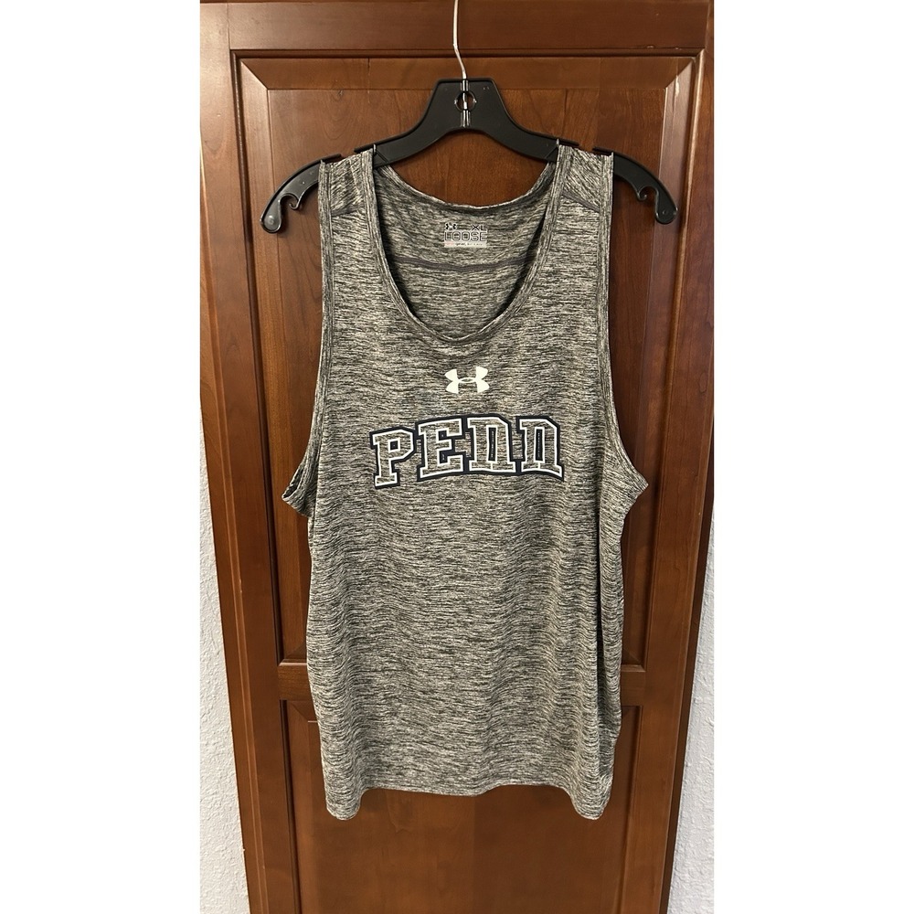 Penn State University Under Armour Tank Top Gray XL Loose Heat Gear